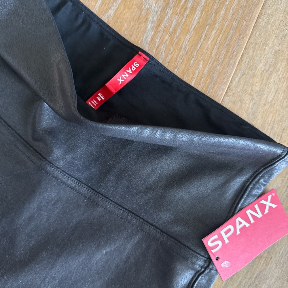 Spanx Black Faux Leather Leggings